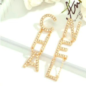 Earrings with a dangle drop